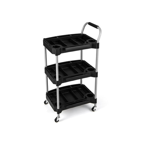 3 Tier Rolling Tool Cart Rustproof Metal Utility Cart with Handle