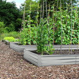 240 x 120 x 30 cm Galvanized Large Metal Raised Garden Bed-Silver
