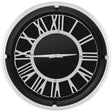 13.5/17.5 Inch Silent Wall Clock with Silver Frame-S