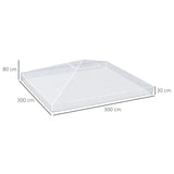 Outsunny 3 x 3 (m) Gazebo Protective Cover, Waterproof Cover for Gazebo, Canopy, and Tent