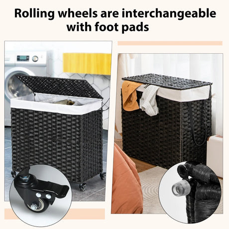 Laundry Hamper with Lid for Bathroom/Bedroom