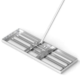 42 x 10 Inch Lawn Leveling Rake with Ergonomic Handle-Silver