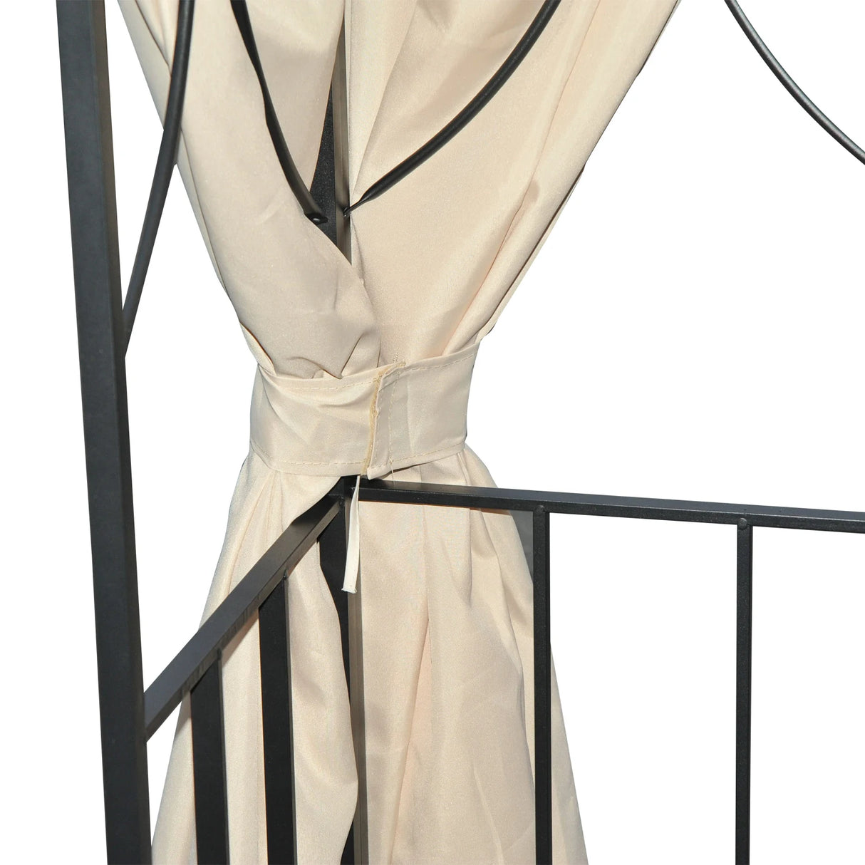 Outsunny 3 x 3 m Garden Gazebo Double Roof Marquee Patio Wedding Party Tent Canopy Shelter with Sidewalls, (Beige)