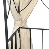 Outsunny 3 x 3 m Garden Gazebo Double Roof Marquee Patio Wedding Party Tent Canopy Shelter with Sidewalls, (Beige)