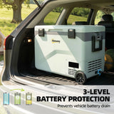 Outsunny 42.5L Compressor Car Fridge Freezer, Camping Refrigerator with App Control, 20C-20C