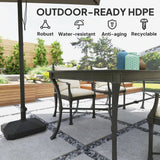 Outsunny Patio Umbrella Stand, Heavy Duty Outdoor Parasol Base, Sand/Water Filled, Black