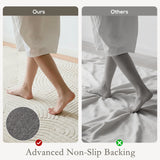 HOMCOM Modern Geometric Rug, Thick Plush, Non-Slip, 200 x 140 cm  Cream, Living Room/Bedroom/Office