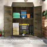 Outsunny 103.5 x 59 cm Wooden Garden Shed - Brown