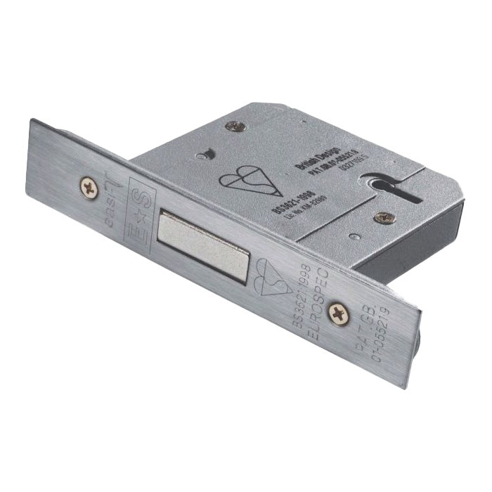 EASI - T 5 LEVER DEADLOCK BS 76MM - SATIN STAINLESS STEEL - EACH