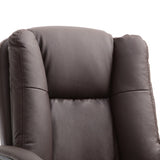 HOMCOM Office Chair, Computer Desk Chair, PU Leather Mid Back Executive Chair with Adjustable Height and Swivel Rolling Wheels for Home Study, Brown