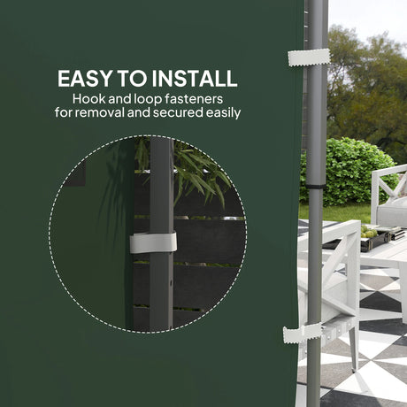 Outsunny 195 x 295cm Replacement Gazebo Sidewall - Green
