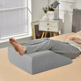 Leg Elevation Pillow with Washable Cover for Sleeping-Grey
