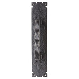 BARLEY TWIST PULL HANDLE ON BACKPLATE - BLACK ANTIQUE - 310 x 65 mm - EACH