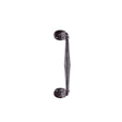 OFFSET PULL HANDLE ON ROSE - BLACK ANTIQUE - 238mm - EACH
