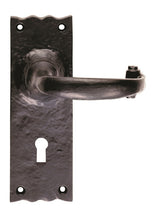 TRADITIONAL LEVER ON BACKPLATE - LOCK 57MM C/C - BLACK ANTIQUE - 152 X 55 - PAIR