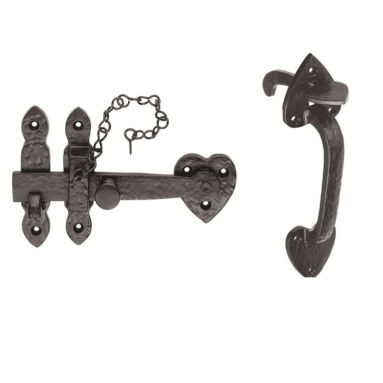 THUMB LATCH SET - BLACK ANTIQUE - 200MM - EACH