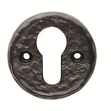 ESCUTCHEON - EURO PROFILE ROUND FACE FIX - BLACK ANTIQUE - 52mm DIA - EACH