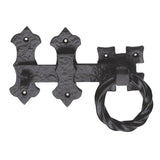 6 RING HANDLE GATE LATCH - BLACK ANTIQUE - 152 mm - EACH