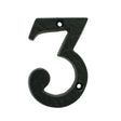 NUMERAL FACE FIX (NO 3) - BLACK ANTIQUE - 76MM - EACH