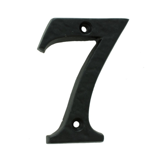 NUMERAL FACE FIX (NO 7) - BLACK ANTIQUE - 76MM - EACH