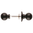 BALL RIM KNOB FURNITURE ( 60MM ROSE / 45MM KNOB ) - BLACK ANTIQUE - 60 R/45 K - PAIR