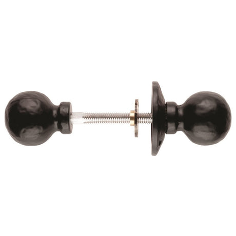 BALL RIM KNOB FURNITURE ( 60MM ROSE / 45MM KNOB ) - BLACK ANTIQUE - 60 R/45 K - PAIR