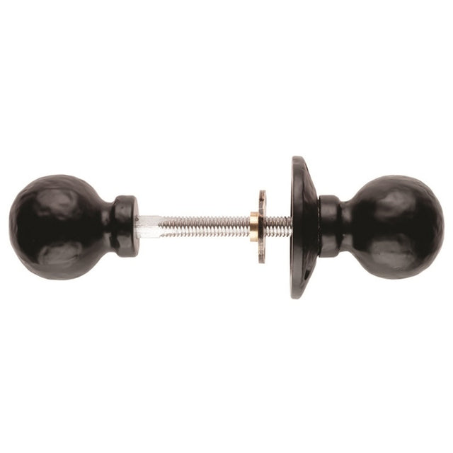 BALL RIM KNOB FURNITURE ( 60MM ROSE / 45MM KNOB ) - BLACK ANTIQUE - 60 R/45 K - PAIR