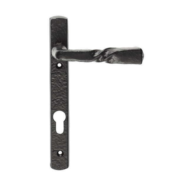 NARROW PLATE - STRAIGHT LEVER FURNITURE - BLACK ANTIQUE - 218MM X 29MM - PAIR