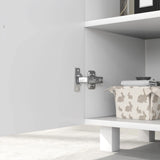 HOMCOM Bathroom Under Sink Cabinet for Basin without or with Pedestal - High Gloss White