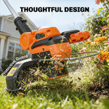 Outsunny Cordless Strimmer with 2 x 4.0Ah Lithium Batteries & Charger, 2-in-1 Lightweight Cordless Grass Trimmer and Lawn Edger