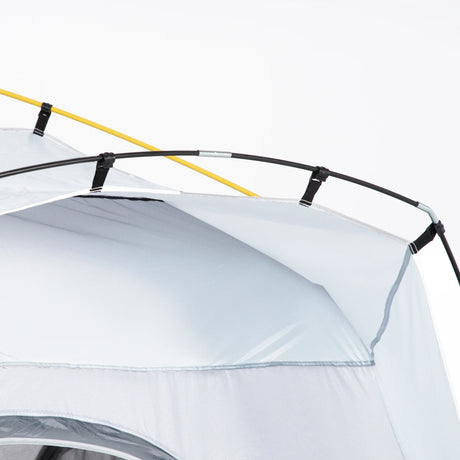 Outsunny 4 Person Automatic Camping Tent, Outdoor Pop Up Tent, Portable Backpacking Dome Shelter, Light Grey