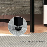 HOMCOM Industrial 'L' Shaped Multi-Work Desk - Charcoal Grey