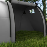 Outsunny Four Man Duo Room Tunnel Tent, with Accessories - Grey