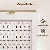 HOMCOM 78 x 19 cm Minimal Radiator Cover, with Drawer - White