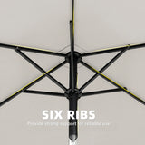 Outsunny 2m Garden Parasol Umbrella, Outdoor Table Parasol Umbrella with Crank Handle, Tilt Function, UV30+ Protection
