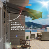 Outsunny 3.5 x 3m Electric/Manual Awning, with Remote - Dark Grey
