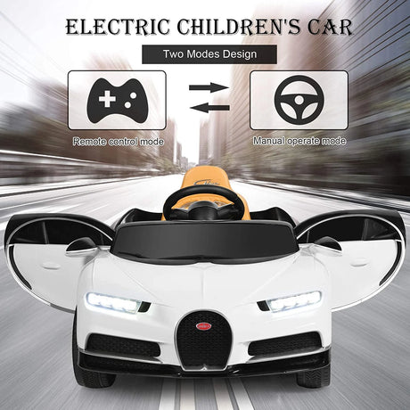12V Kids Licensed Battery Powered Vehicle with Remote Control-White