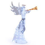 5 Feet Light-up Trumpeting Christmas Angel with LED Lights Halo and Girdle