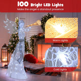 5 Feet Light-up Trumpeting Christmas Angel with LED Lights Halo and Girdle