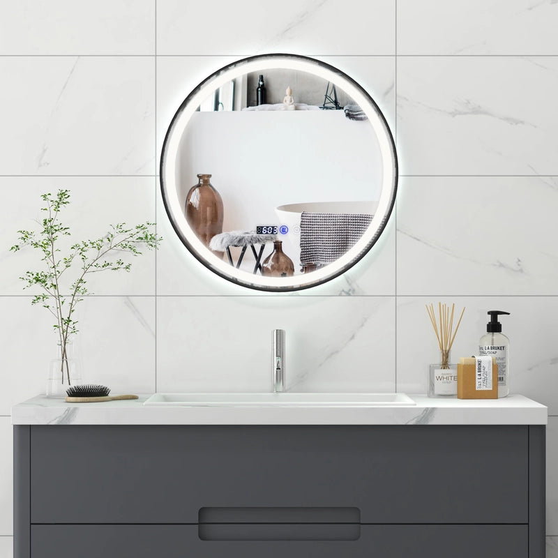 Lighted Bathroom Mirror with 3 Color LED Light Memory Function