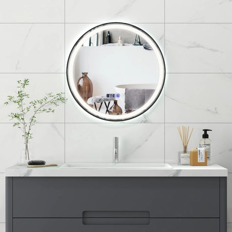 Lighted Bathroom Mirror with 3 Color LED Light Memory Function