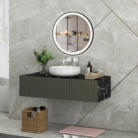 Lighted Bathroom Mirror with 3 Color LED Light Memory Function