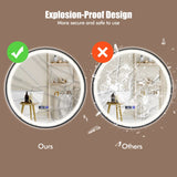 Lighted Bathroom Mirror with 3 Color LED Light Memory Function