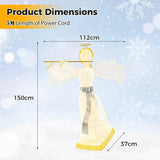 1.5 M Lighted Christmas Angel with 100 LED Lights and Zip Ties