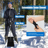 Adjustable snow shovel made of aluminum