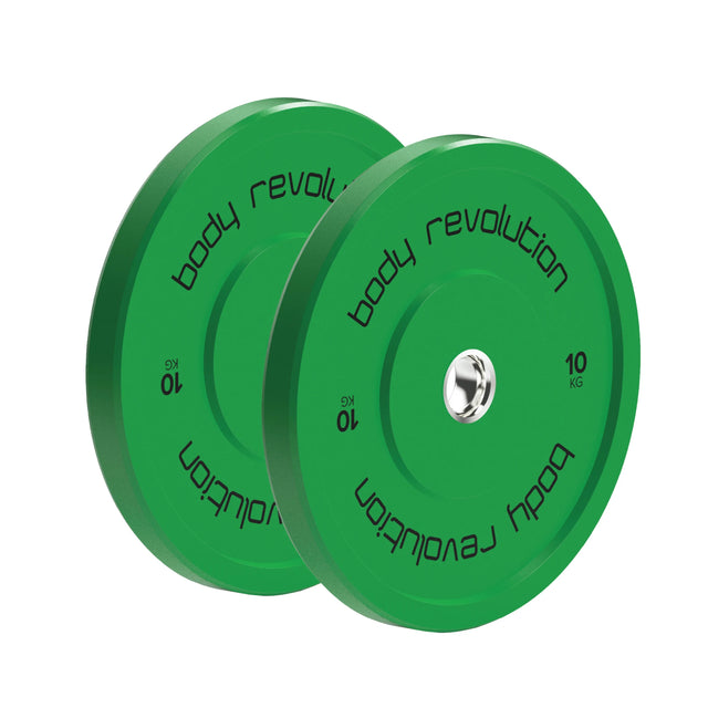 Body Revolution Olympic Bumper Plates Colour 10kg pair