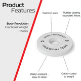 Fractional Bumper Plates 2 x 0.5kg