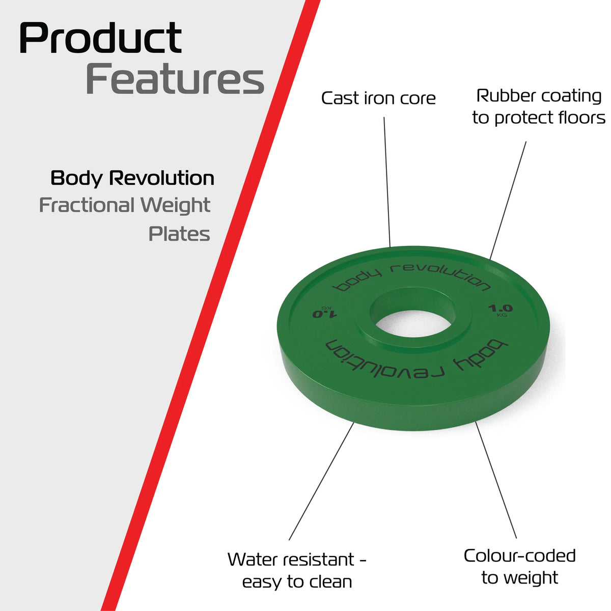 Fractional Bumper Plates 2 x 1kg