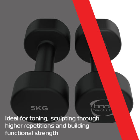 2 x 5KG Neoprene dumbbells