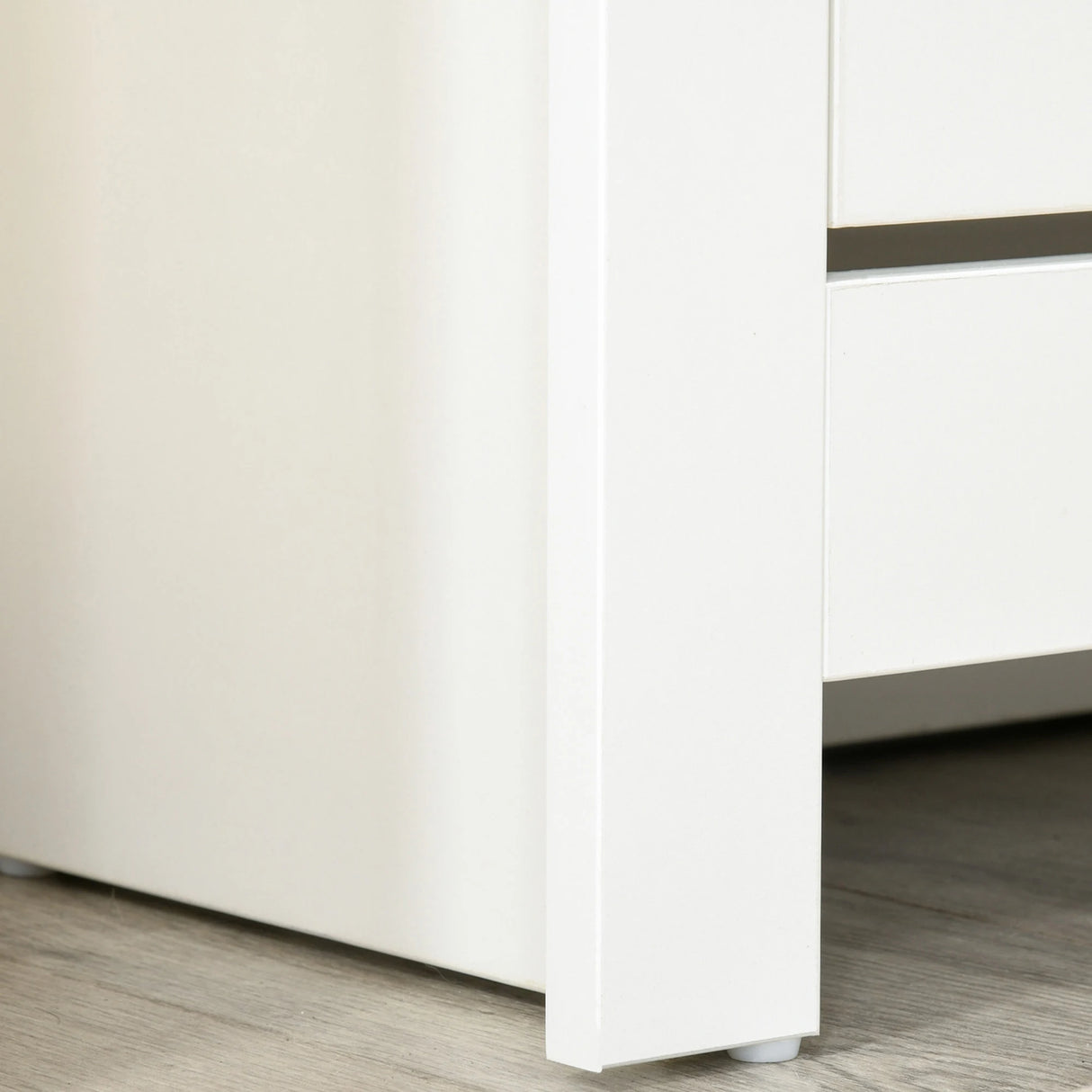 HOMCOM Narrow Shoe Cabinet, Space Saving Shoe Storage Cabinet with 2 Flip Drawers and Adjustable Shelves for 6-12 Pairs of Shoes for Hallways and Living Room, White